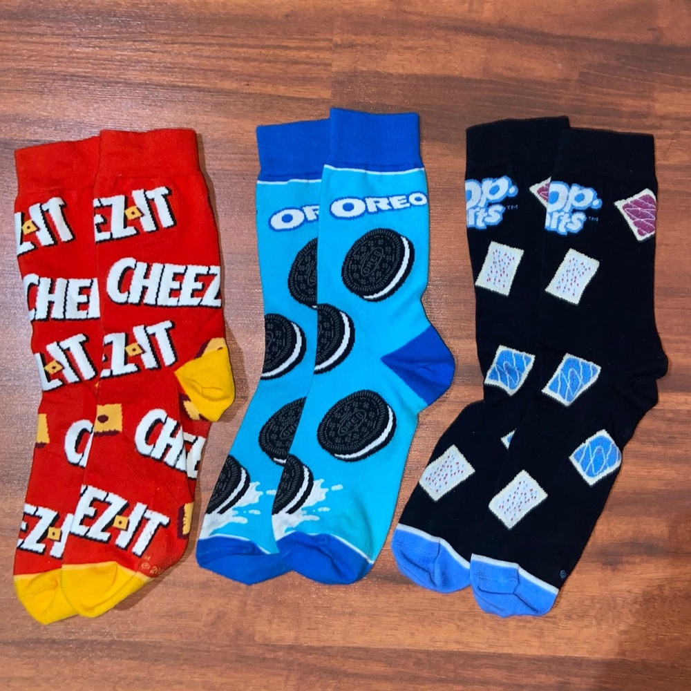 Food Brand Socks mid length silly socks bundle
